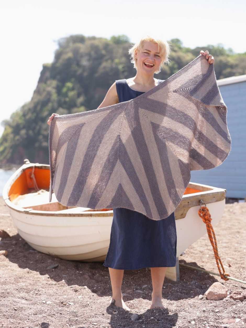 Saunton Sands Shawl Kit by Laura Penrose (Annual Five)