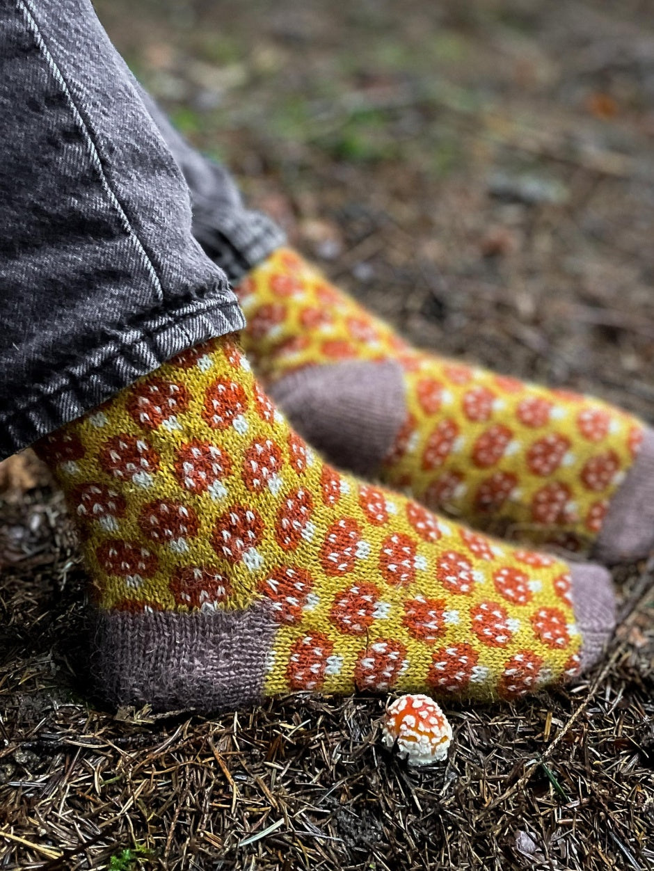 Magical Mycelium Socks by Charlotte Stone