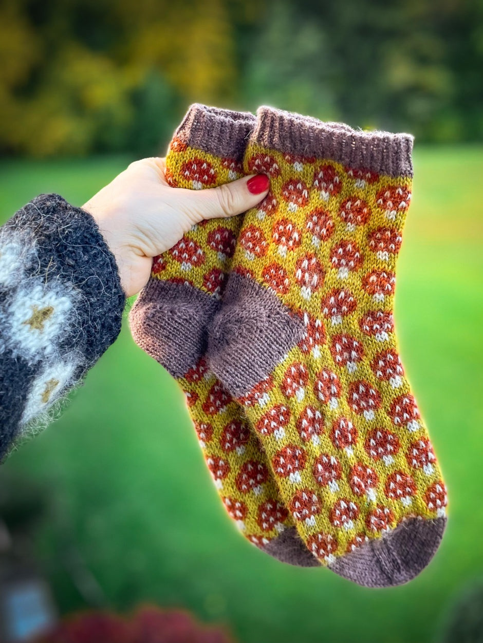 Magical Mycelium Socks by Charlotte Stone
