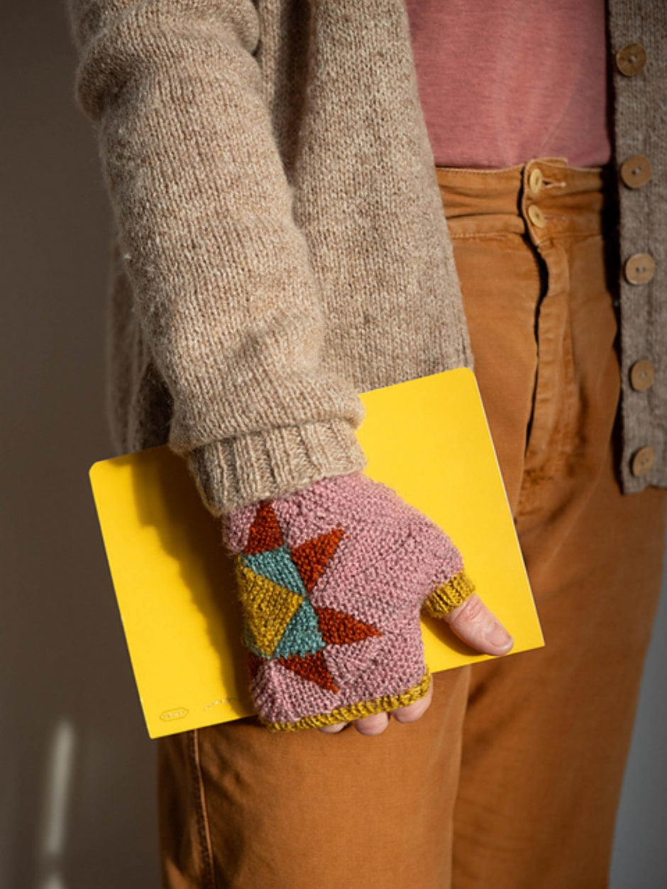 Wood Block Mitts Kit by Ysolda Teague