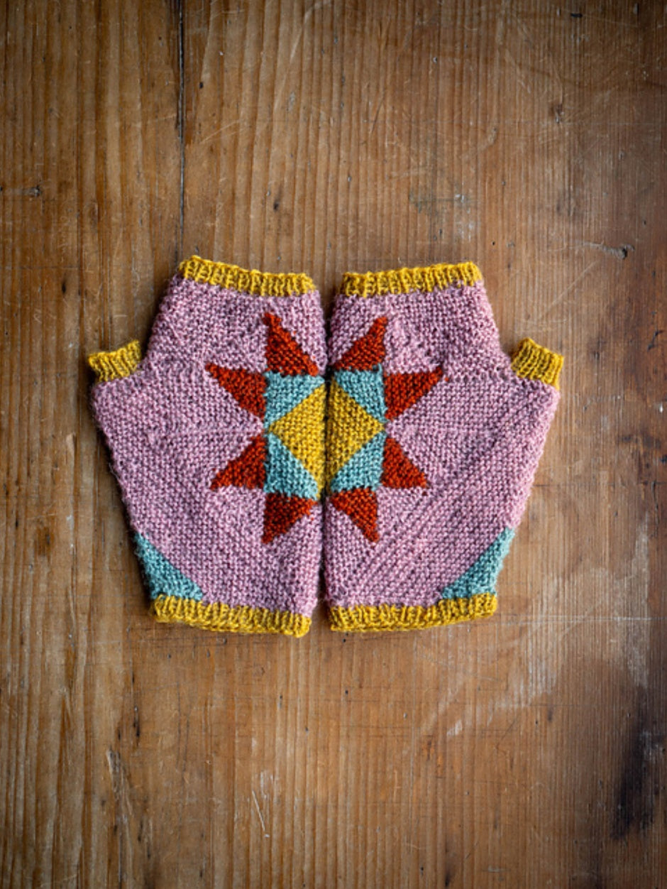 Wood Block Mitts Kit by Ysolda Teague