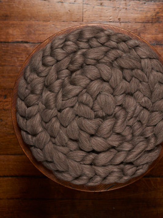 ON SALE - Fine Brown British Wool Fibre Tops