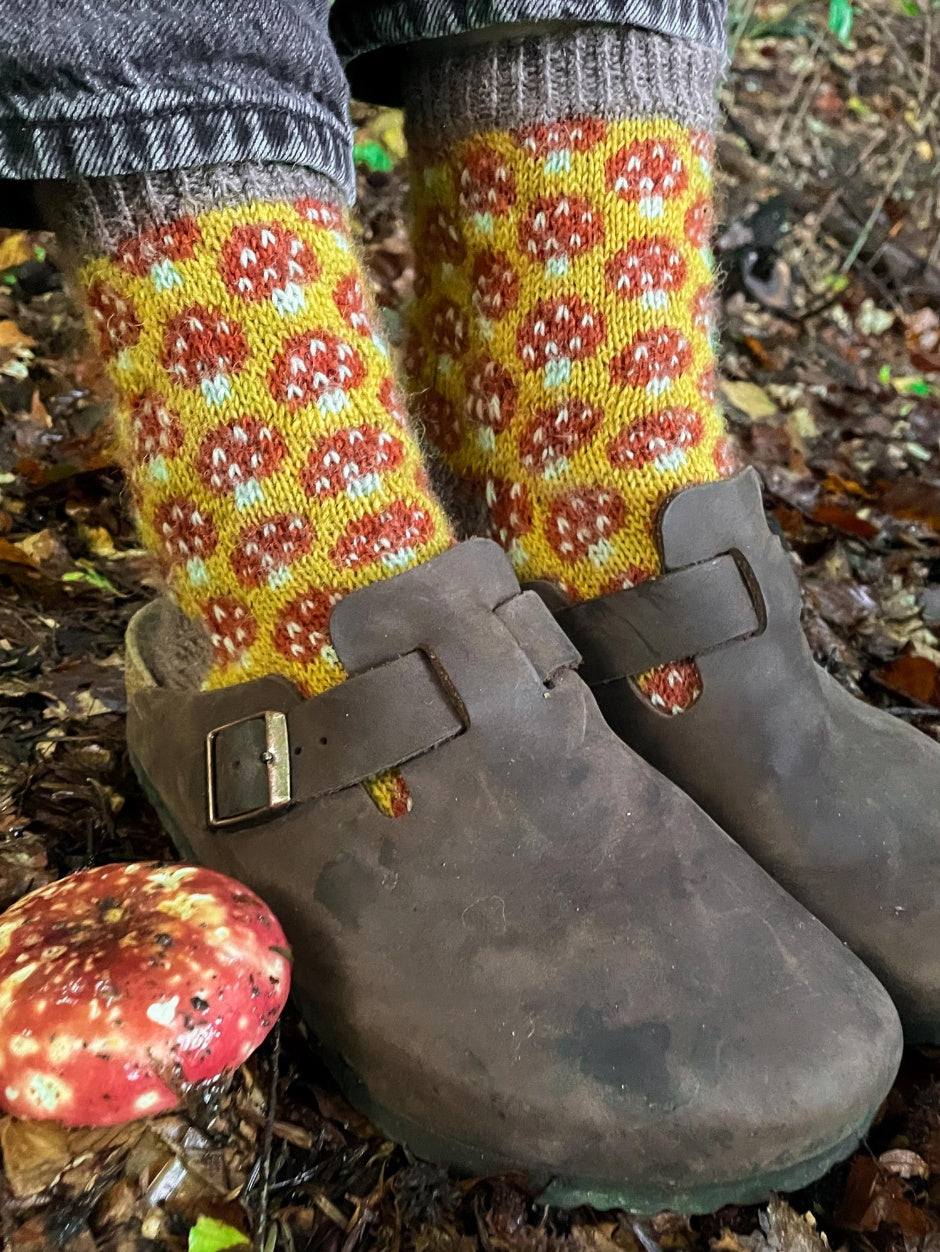 Magical Mycelium Socks by Charlotte Stone