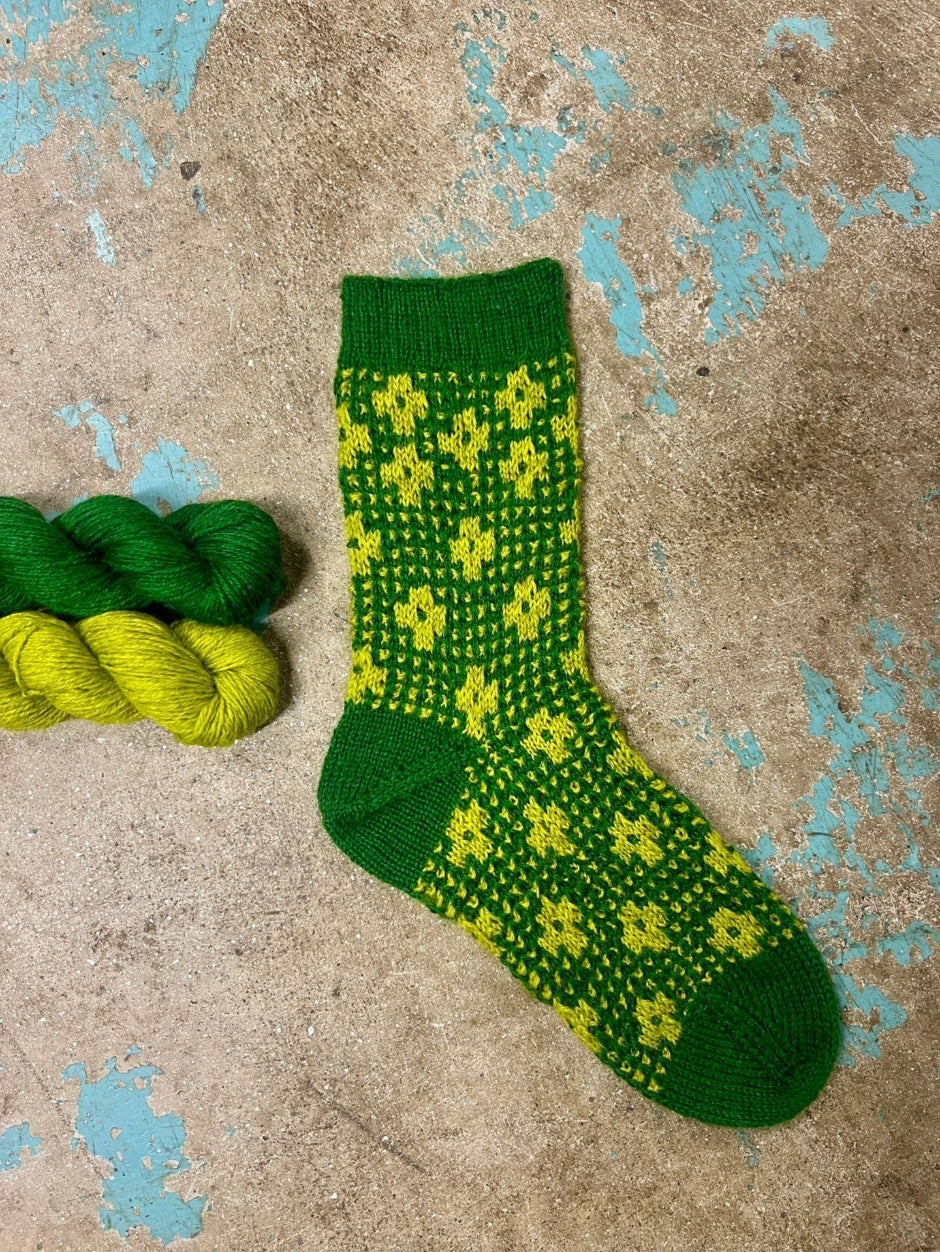 Pressed Flowers Socks Kit by Amy Christoffers