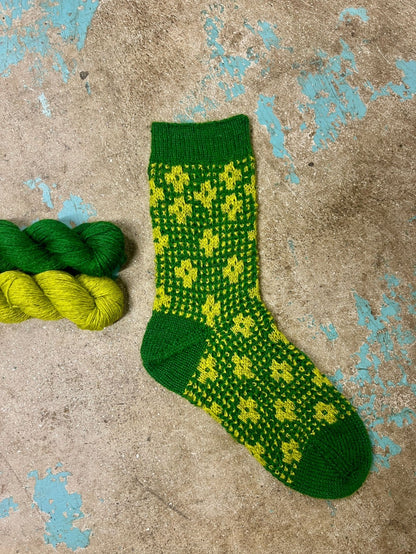 Pressed Flowers Socks Kit by Amy Christoffers