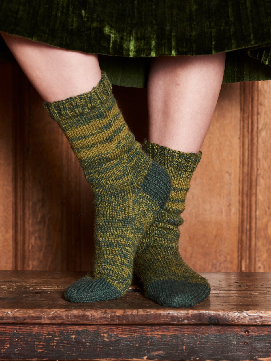 Exmoor Slipper Socks - by Emily Foden