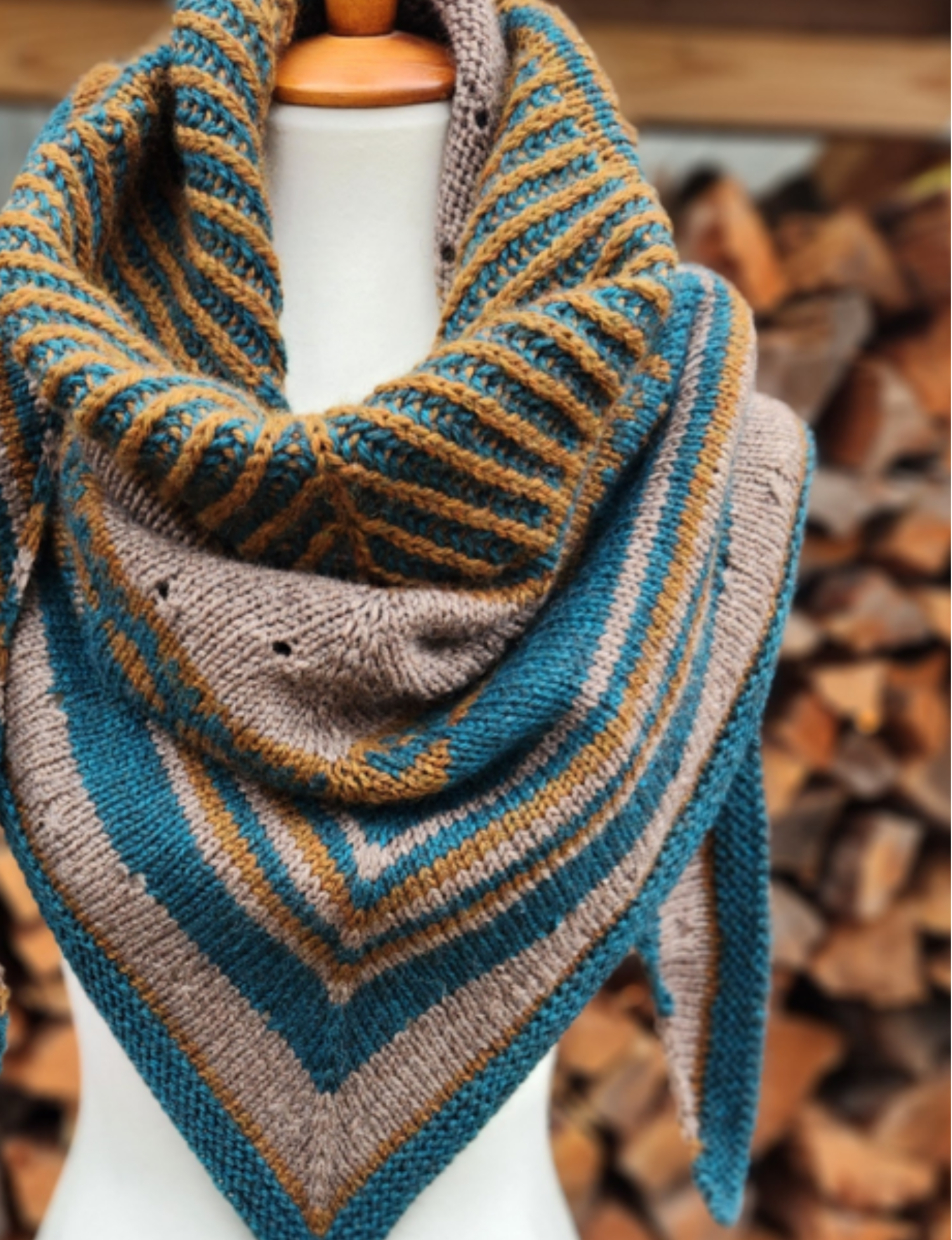 The Harvest Hues Shawl Kit by Tamy Gore