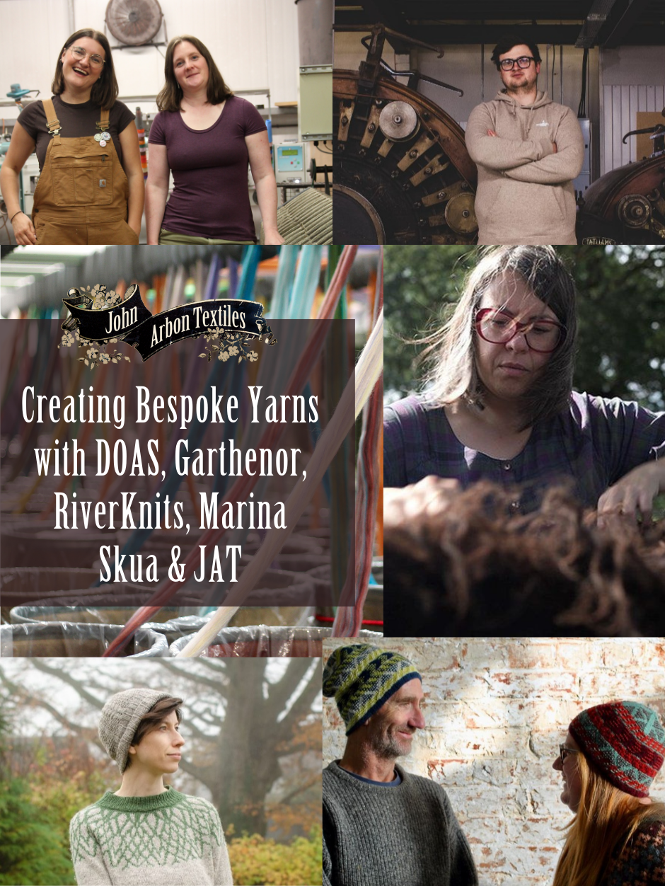 Creating Bespoke Yarns with DOAS, Garthenor, RiverKnits, Marina Skua & JAT