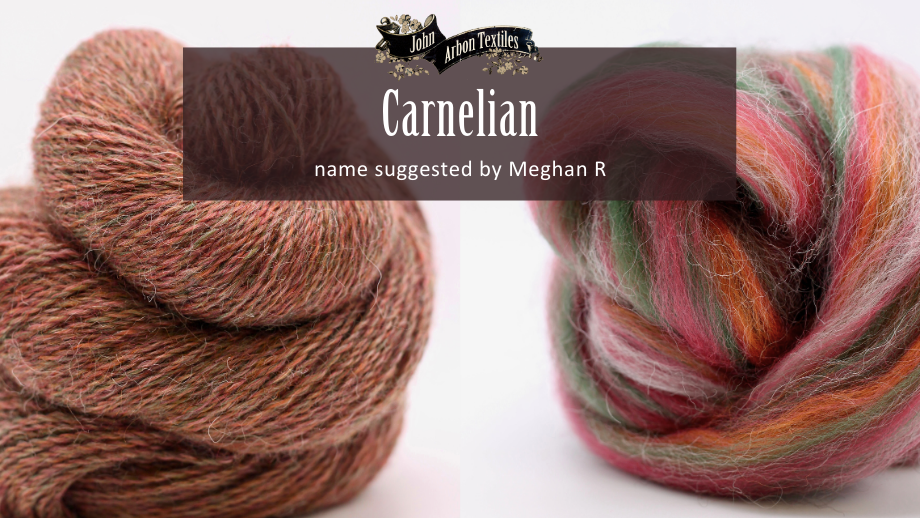 Carnelian (medium orange) name suggested by Meghan R