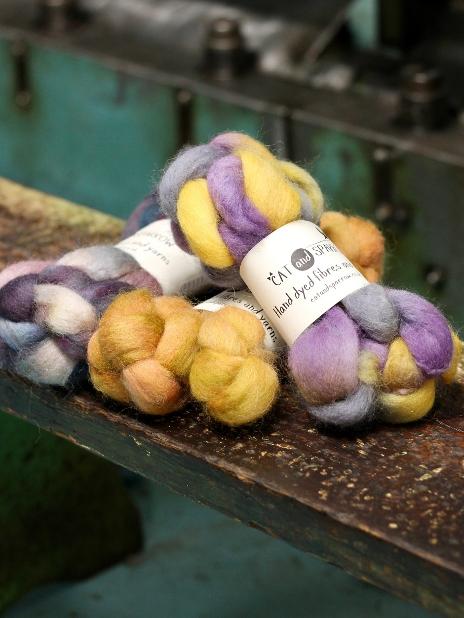 Hand Dyed Tops – by Cat and Sparrow on Devonia Fibre