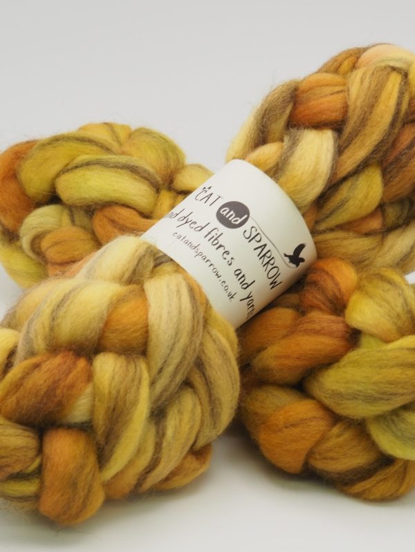 Hand Dyed Tops – by Cat and Sparrow on Mineralogy Fibre