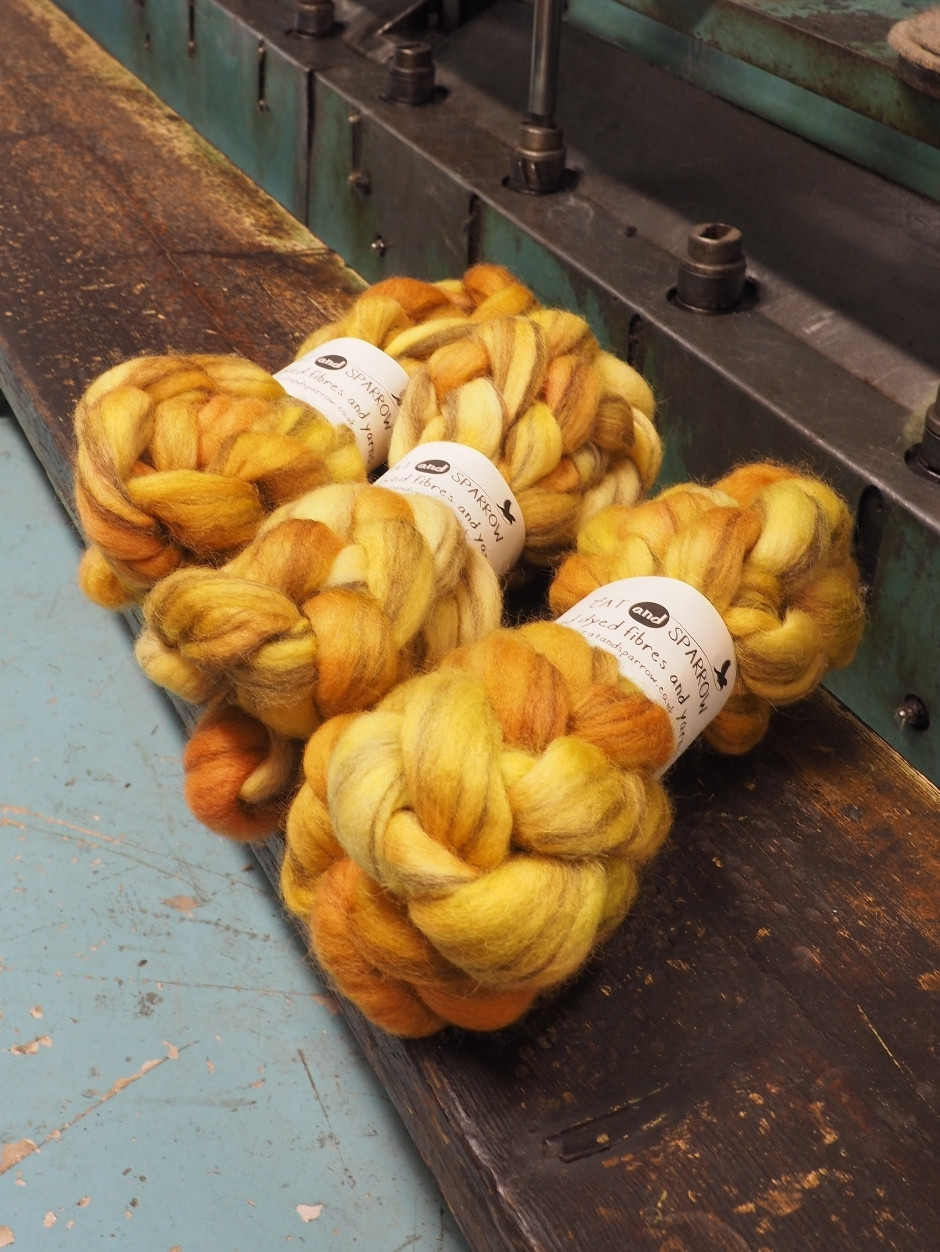 Hand Dyed Tops – by Cat and Sparrow on Mineralogy Fibre